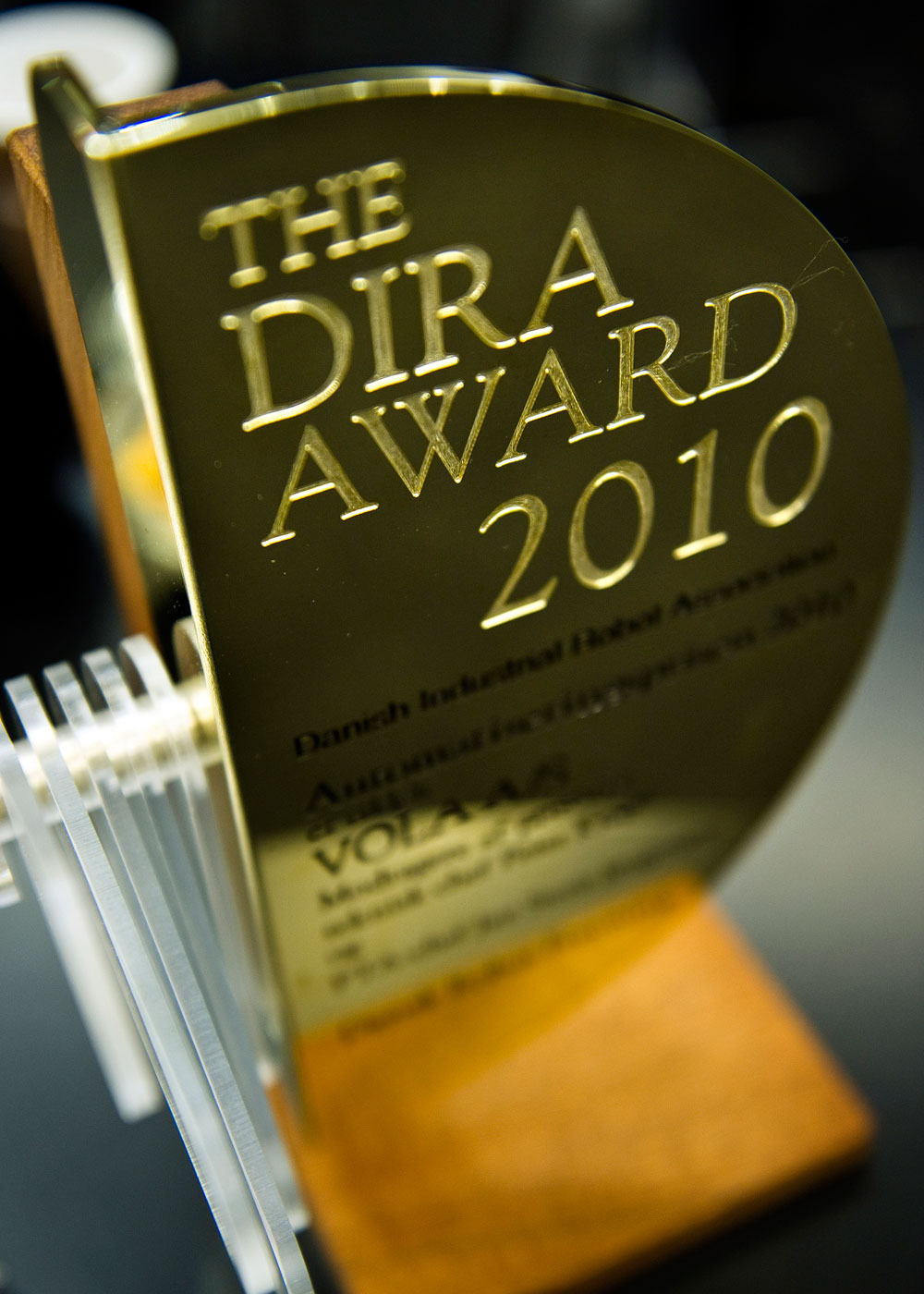 VOLA gewann den DIRA Award 2010 der dänischen Industrial Robot Association.